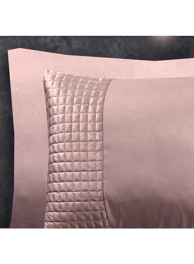 Sleeptime Kussenslopen Velvet Band Roze - Set Van 2 - Microvezel