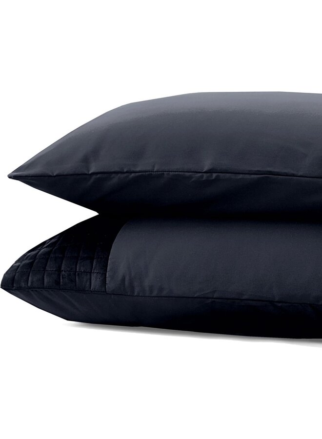 Kussenslopen Band (Set Van 2) Zwart - 60x70 - Velvet