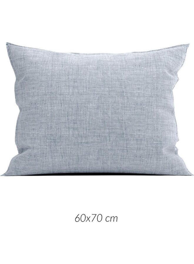 ZO! Home Kussenslopen Lino (Set van 2) Denim Blauw - 60x70 - Katoen