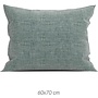 ZO! Home Kussenslopen Lino Emerald Groen - Set Van 2 - Katoen