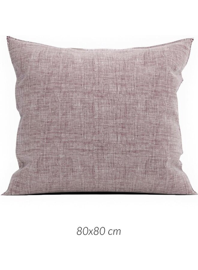 Kussenslopen Lino (Set van 2) Paars - 80x80 - Katoen