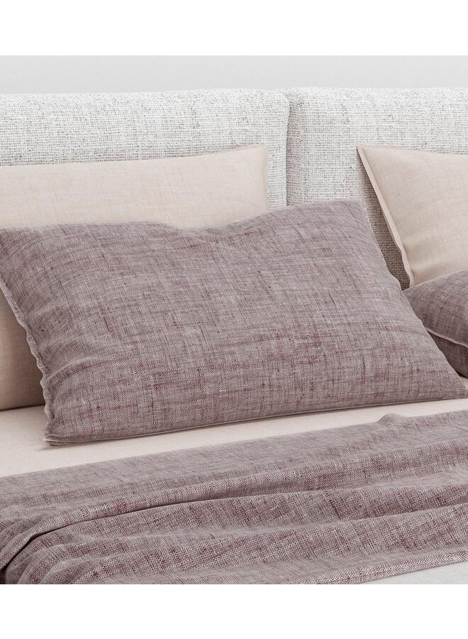 ZO! Home Kussenslopen Lino (Set van 2) Paars - 80x80 - Katoen