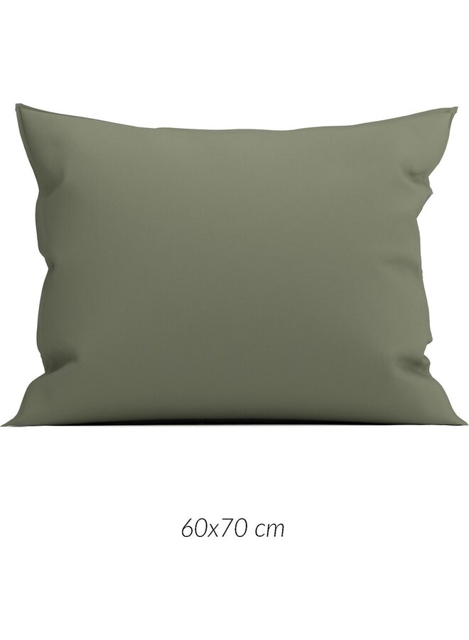 ZO! Home Kussenslopen Satinado (Set Van 2) Army Groen - 60x70 - Katoensatijn