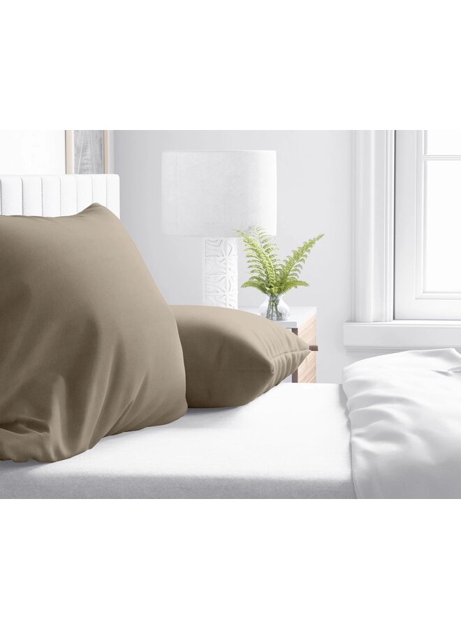 Dreamhouse Kussenslopen (Set van 2) Taupe - 60x70 - Flanel