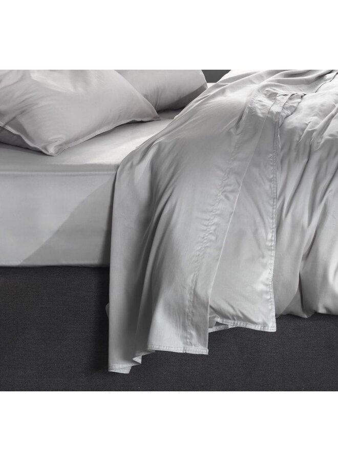 Laken Licht Grijs - Katoensatijn