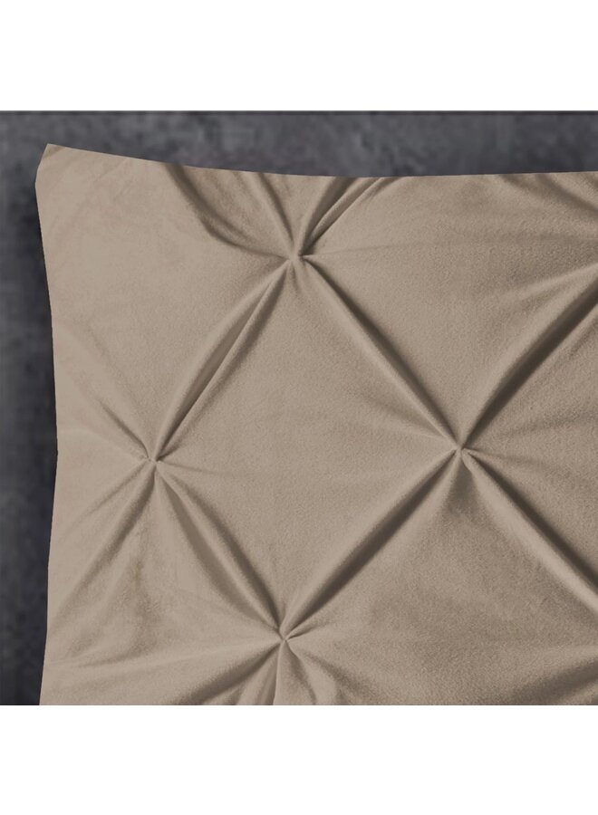 Sleeptime Kussenslopen Pintuck (Set Van 2) Taupe - 60x70 - Velvet