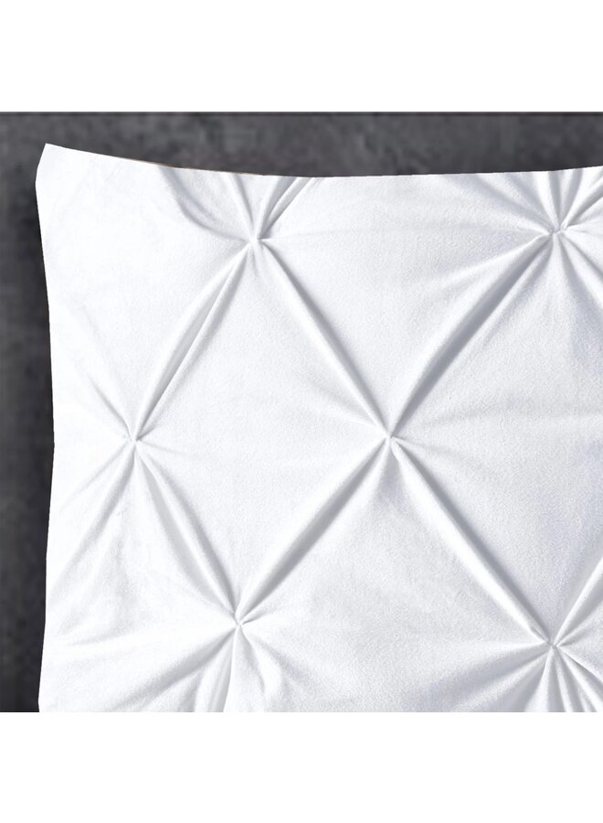 Sleeptime Kussenslopen Pintuck (Set Van 2) Wit - 60x70 - Velvet