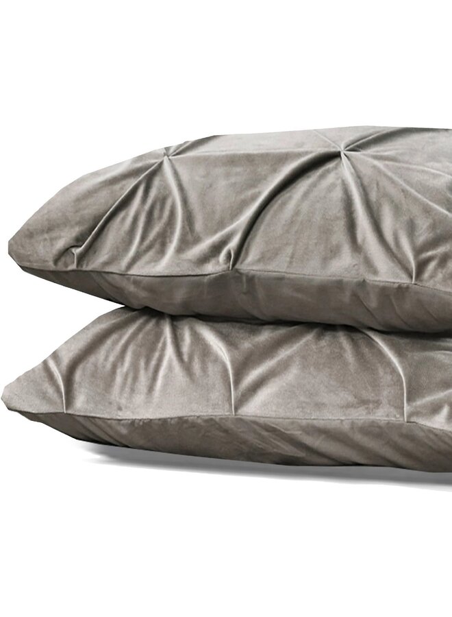 Sleeptime Kussenslopen Pintuck (Set Van 2) Zand - 60x70 - Velvet