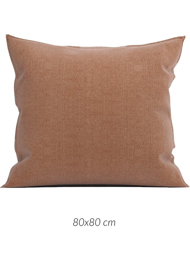 Kussenslopen Franela (Set van 2) Bruin - 80x80  - Flanel