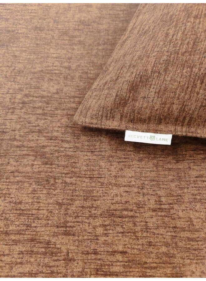 Heckett & Lane Kussenslopen Franela (Set van 2) Bruin - 80x80  - Flanel