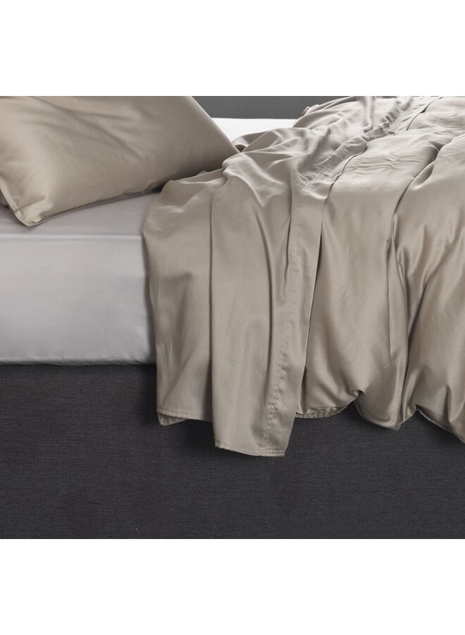 ZO! Home Laken Zand - Katoensatijn