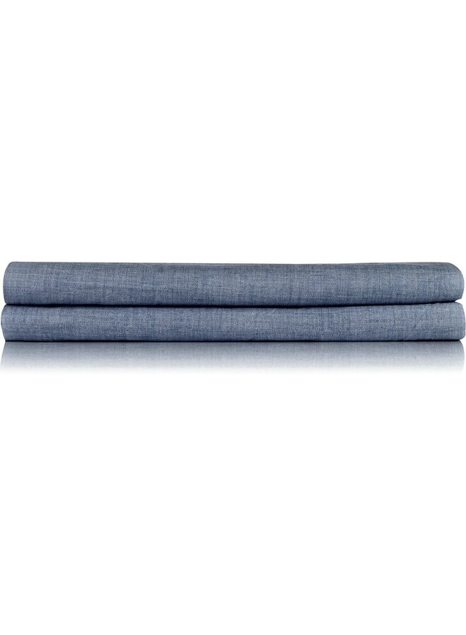 ZO! Home Laken Lino Medium Blauw - Katoen