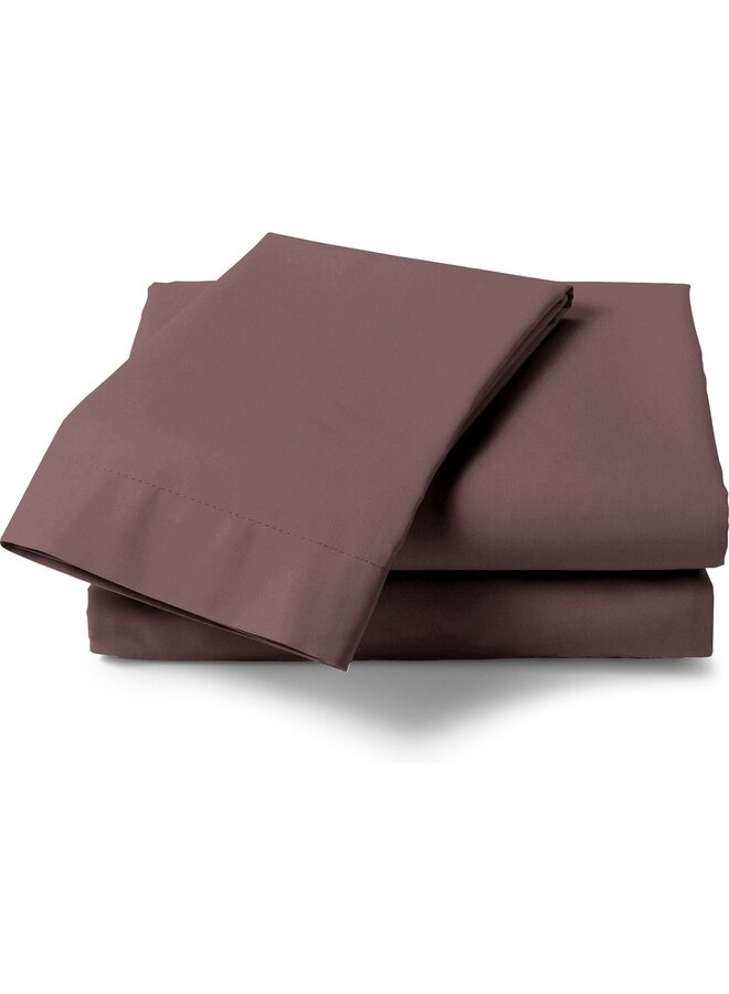 Laken Bruin - Katoensatijn