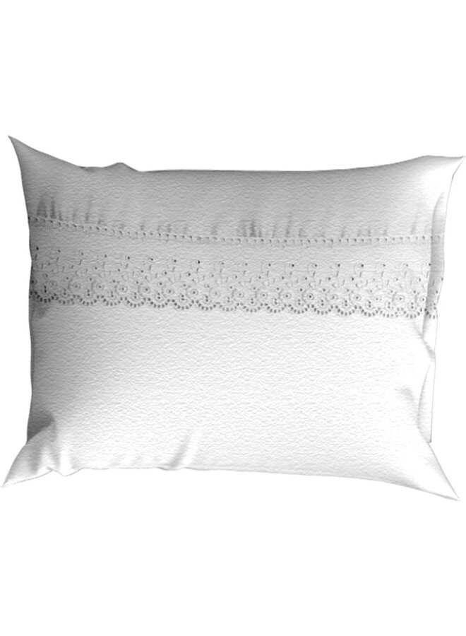 Romanette Lakenset Geborduurd Vienna Wit - Flanel