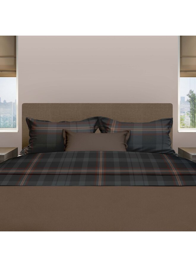 Romanette Lakenset Bariloche Antraciet - Flanel