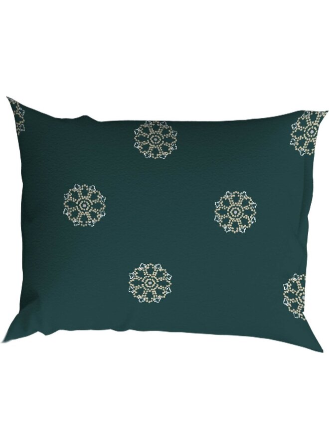 Romanette Lakenset Flocons Groen - Flanel