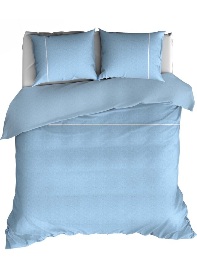 Lakenset Duchesse Blauw/Wit - Flanel