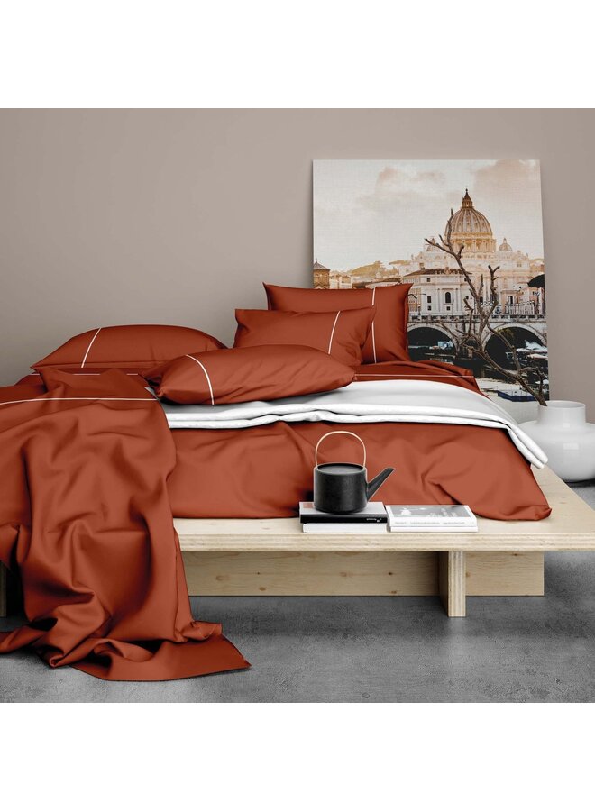 Romanette Lakenset Duchesse Rood/Wit - Flanel