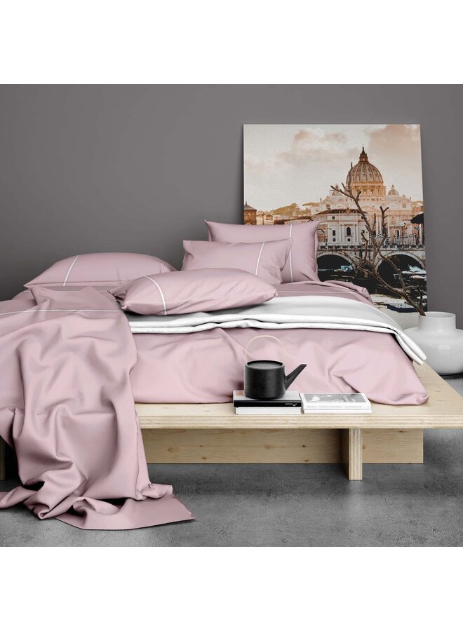 Romanette Lakenset Duchesse Roze/Wit - Flanel