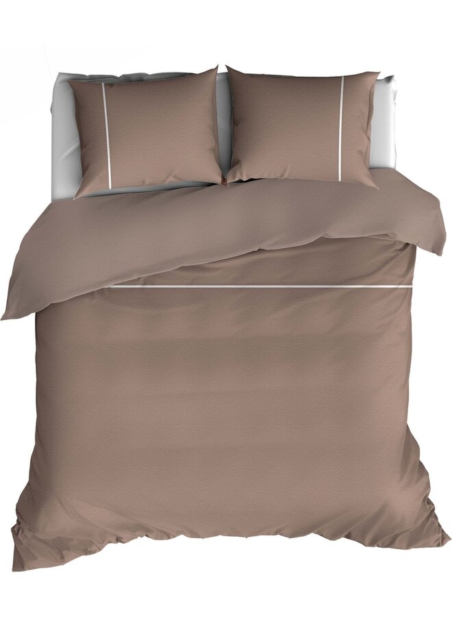 Romanette Lakenset Duchesse Taupe/Wit - Flanel