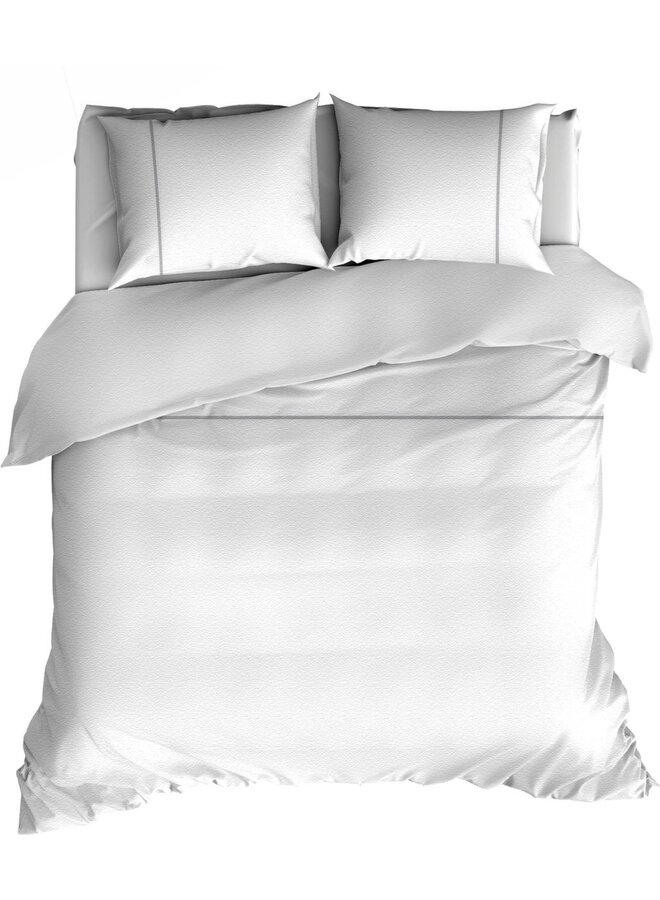 Romanette Lakenset Duchesse Wit/Grijs- Flanel
