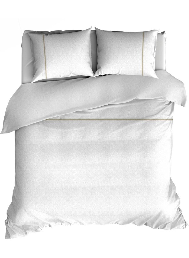 Romanette Lakenset Duchesse Wit/Zand - Flanel