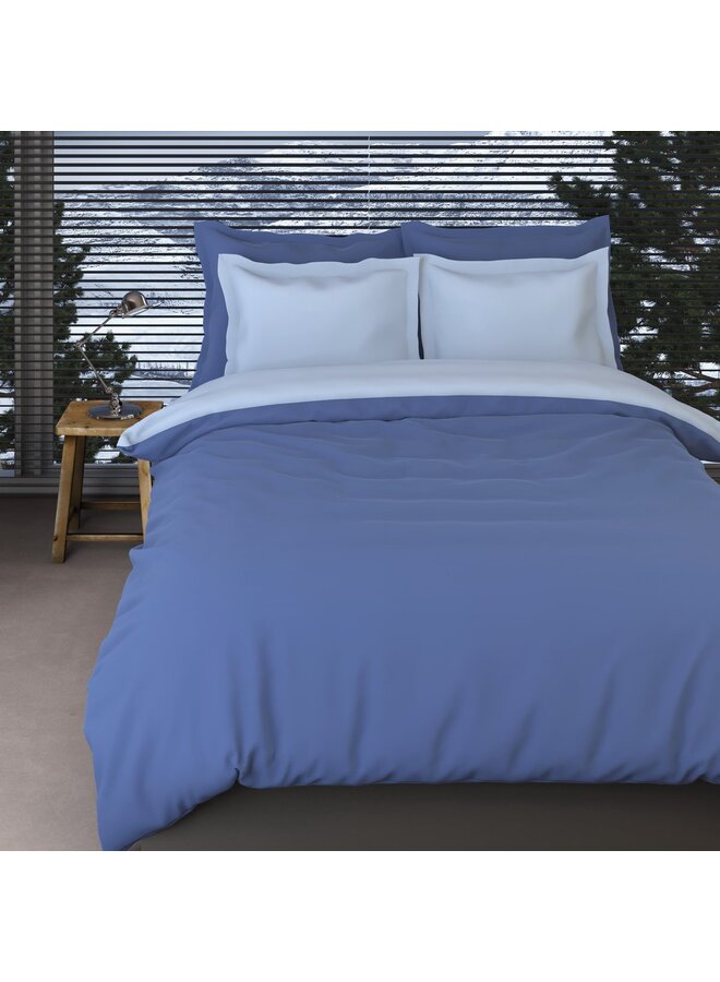 Romanette Lakenset Uni Comtesse Jeans/Blauw - Flanel