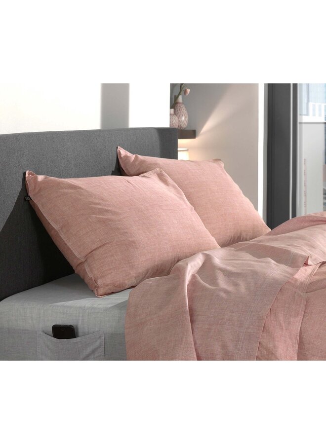 ZO! Home Kussenslopen Lino (Set van 2) Shell Roze - Katoen