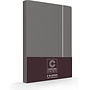 Cascina Colorini Kussenslopen Divina Antraciet/Wit - Set Van 2 - Egyptisch Percale Katoen
