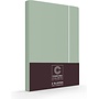 Cascina Colorini Kussenslopen Divina Groen/Wit - Set Van 2 - Egyptisch Percale Katoen