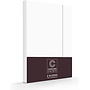 Cascina Colorini Kussenslopen Divina Wit/Antraciet - Set Van 2 - Egyptisch Percale Katoen