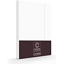 Cascina Colorini Kussenslopen Divina Wit/Zand- Set Van 2 - Egyptisch Percale Katoen