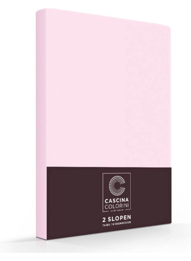 Cascina Colorini Kussenslopen Park Lane Oxford (Set Van 2) Roze - 60x70 - Egyptisch Percale Katoen