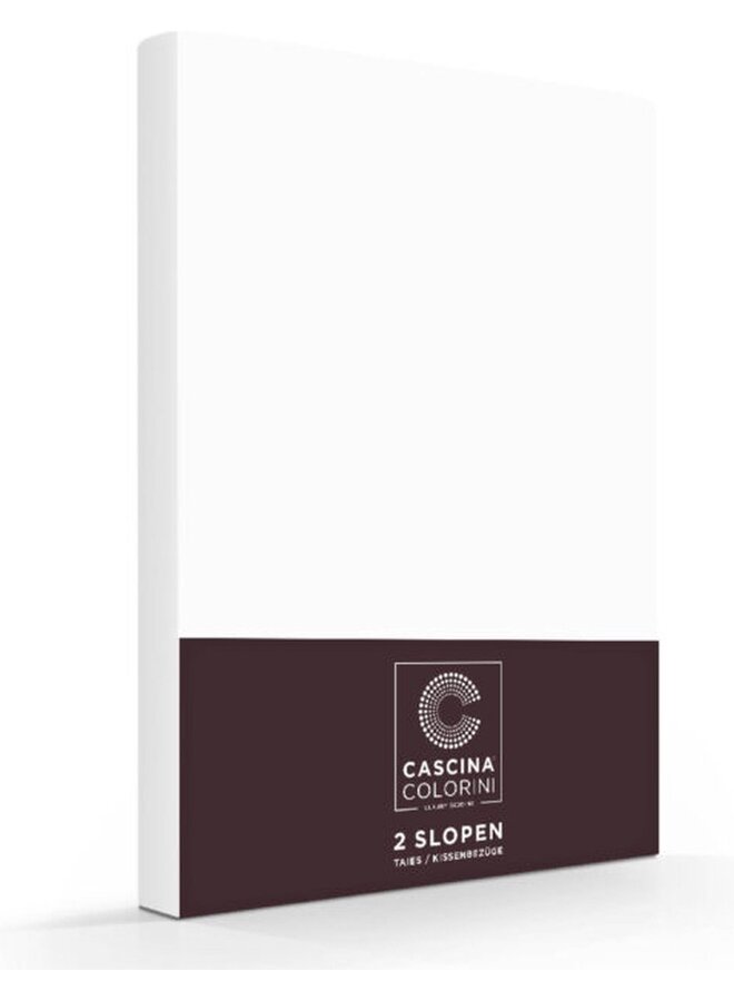 Kussenslopen Park Lane Wit - Set Van 2 - Egyptisch Percale Katoen