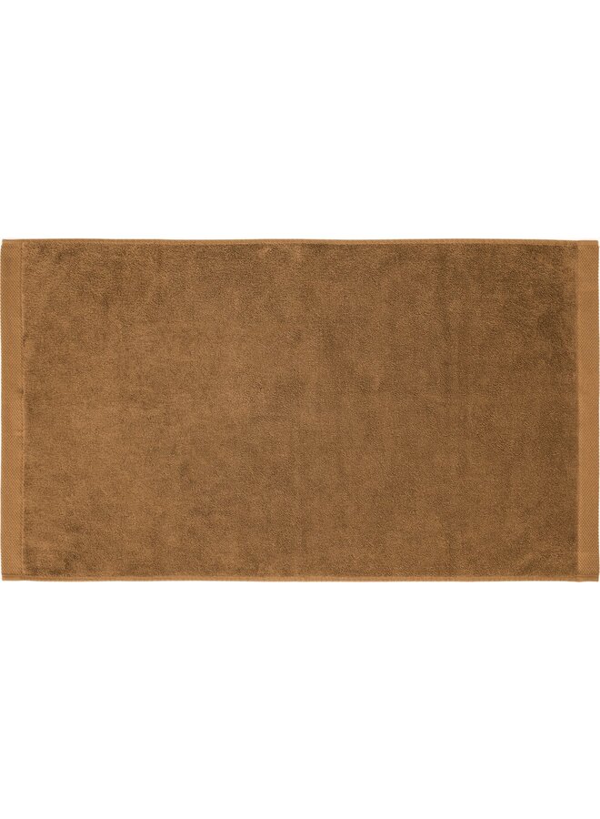 Heckett & Lane Handdoeken Premium (Set Van 2) Cognac Bruin - 50x100 - Badstof Katoen