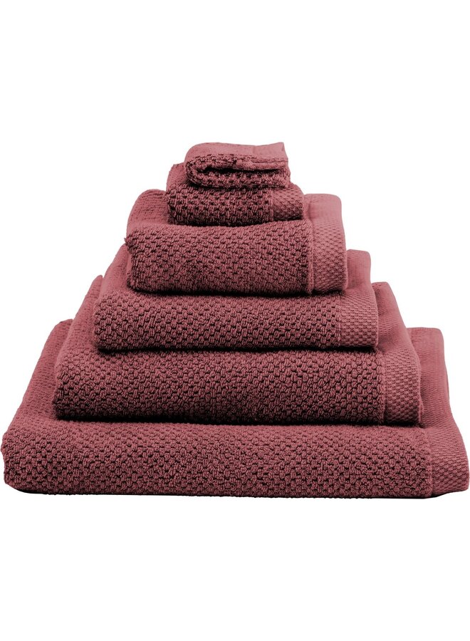 Heckett & Lane Handdoeken Grant (Set Van 2) Rood - 60x110 - Badstof Katoen