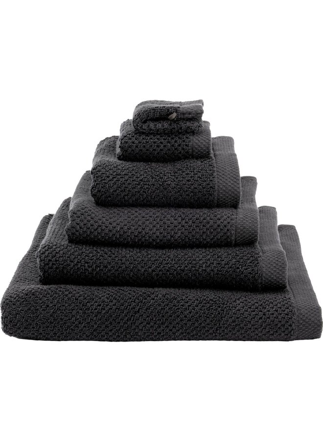 Heckett & Lane Handdoeken Grant (Set Van 2) Zwart - 70x140 - Badstof Katoen