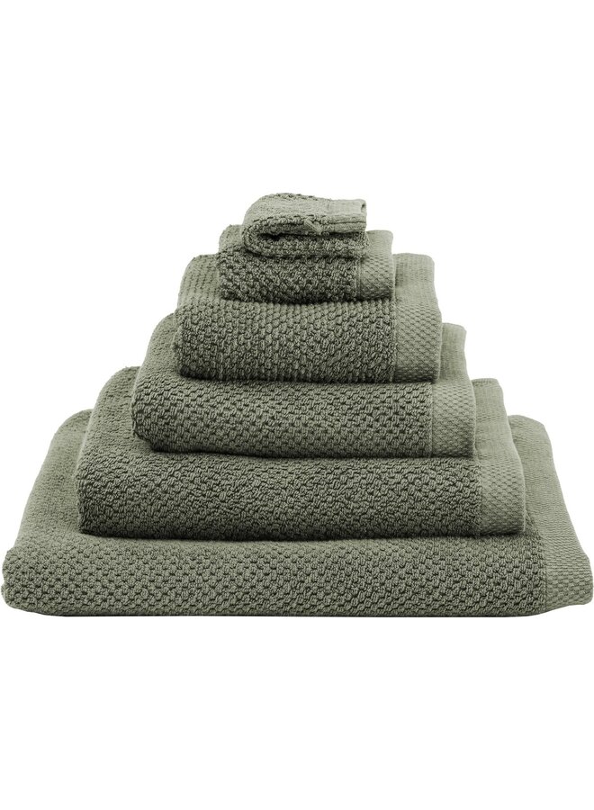 Heckett & Lane Handdoeken Grant (Set Van 2) Groen - 50x100 - Badstof Katoen