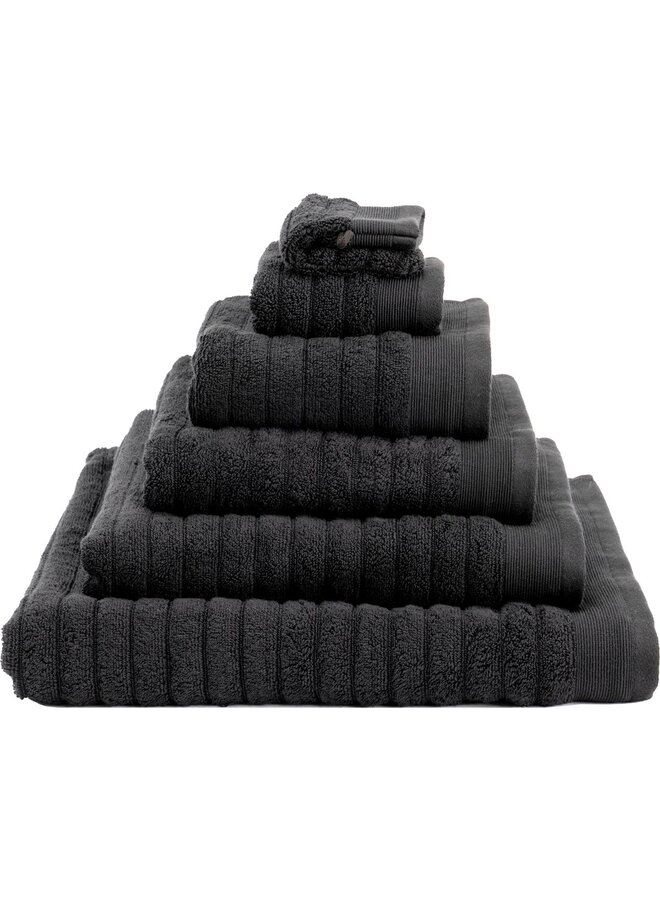 Heckett & Lane Handdoeken Prestige (Set Van 2) Zwart - 60x110 - Badstof Katoen