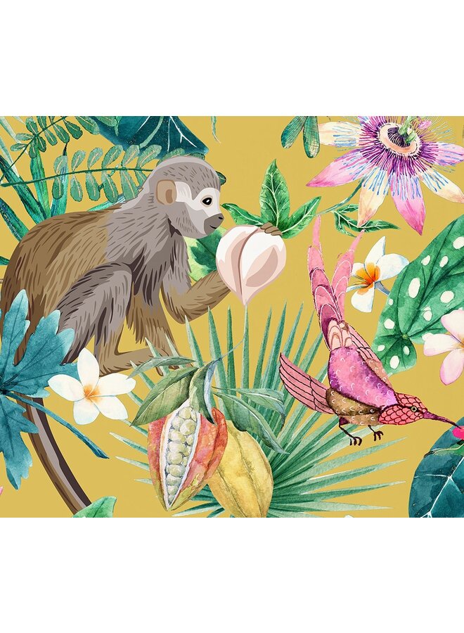 Good Morning Dekbedovertrek Meet Oker - Katoen