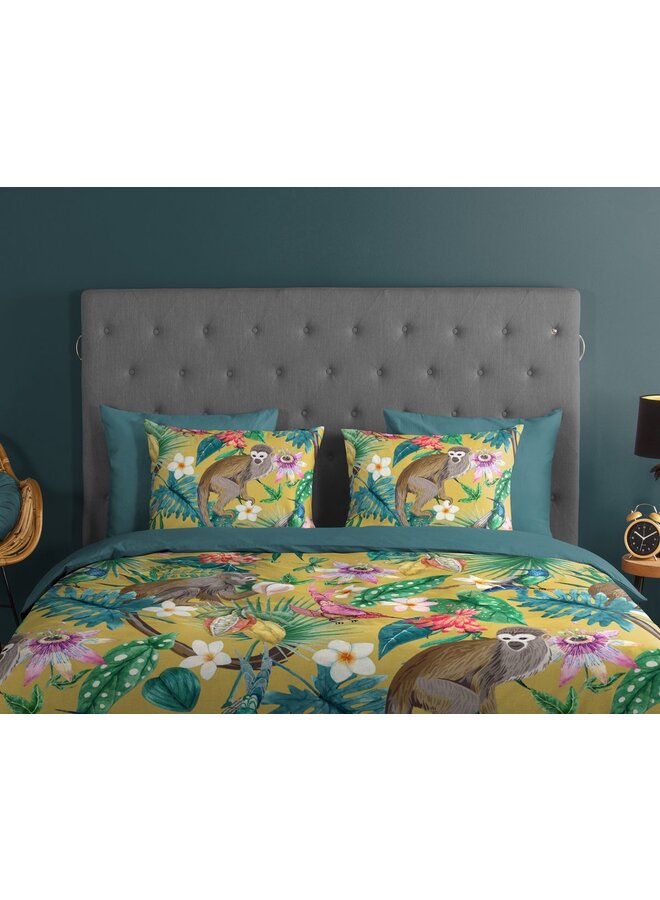 Good Morning Dekbedovertrek Meet Oker - Katoen