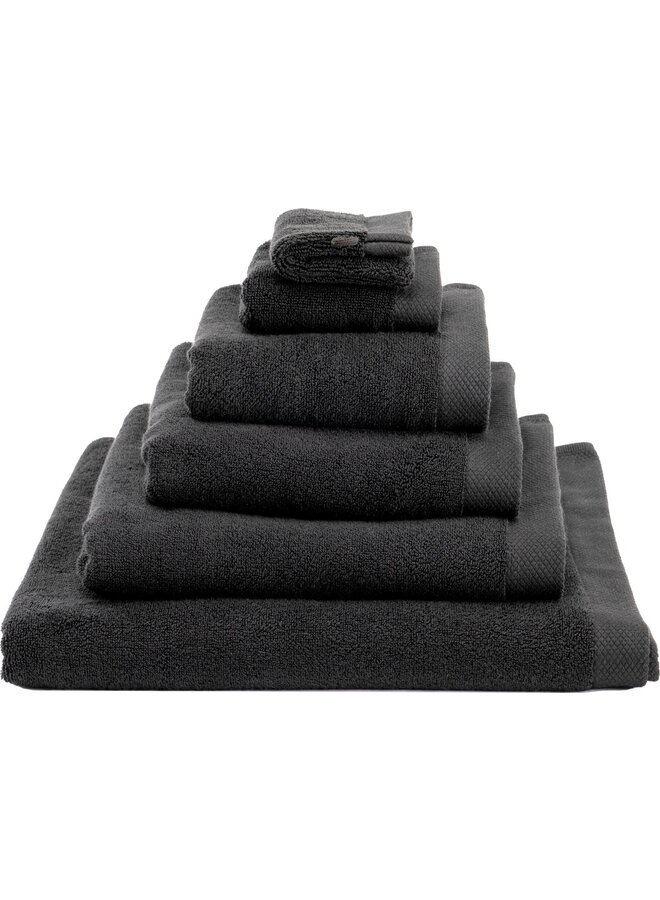 Heckett & Lane Gastendoekjes Premium (Set Van 3) Zwart - 30x50 - Badstof Katoen