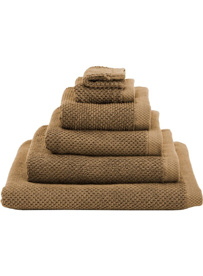 Heckett & Lane Gastendoekjes Grant (Set Van 3) Cognac Bruin - 30x50 - Badstof Katoen