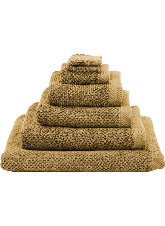 Heckett & Lane Gastendoekjes Grant (Set Van 3) Oker Geel - 30x50 - Badstof Katoen