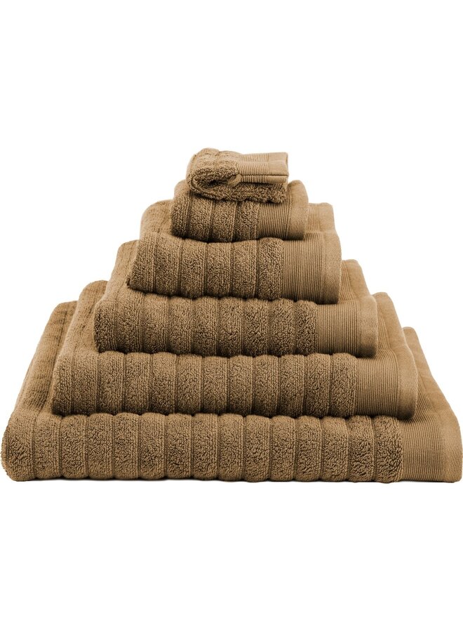 Heckett & Lane Gastendoekjes Prestige (Set Van 3) Cognac Bruin - 30x50 - Badstof Katoen