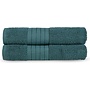 Good Morning Handdoeken (Set Van 2) Donker Groen - 70x140 - Badstof Katoen