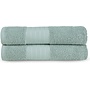 Good Morning Handdoeken (Set Van 2) Licht Groen - 70x140 - Badstof Katoen