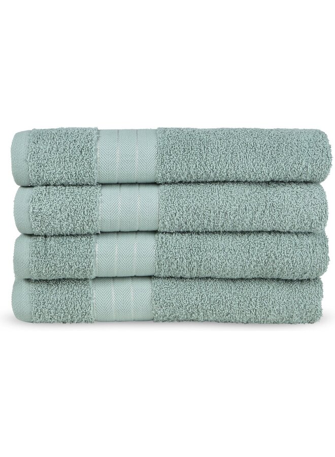 Good Morning Handdoeken (Set Van 4) Licht Groen - 50x100 - Badstof Katoen