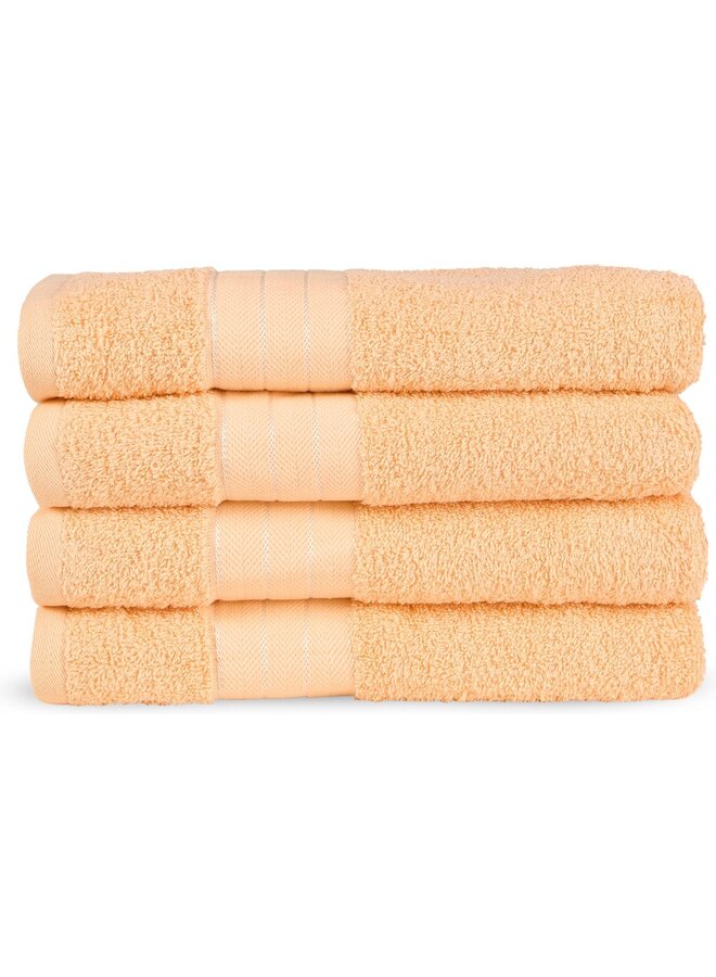 Good Morning Handdoeken (Set Van 4) Perzik - 50x100 - Badstof Katoen