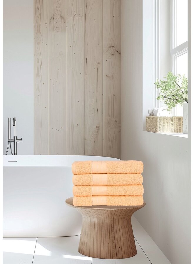 Good Morning Handdoeken (Set Van 4) Perzik - 50x100 - Badstof Katoen